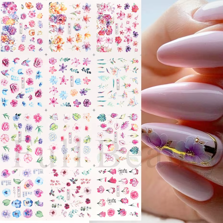 Floral Nail art decal