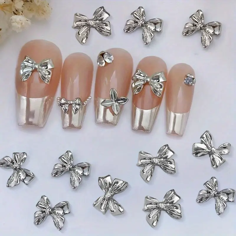 Bow Resin Alloy Nail Art Decoration 5 pcs
