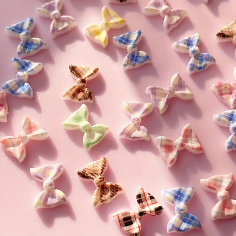 Bow Resin Nail Art Decoration 10 pcs