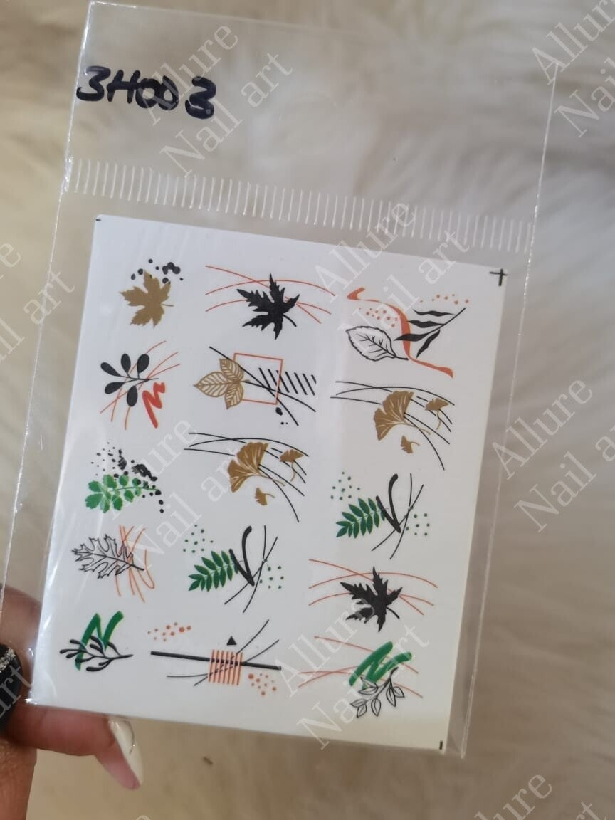 Abstract Nail Art Decal 3H003