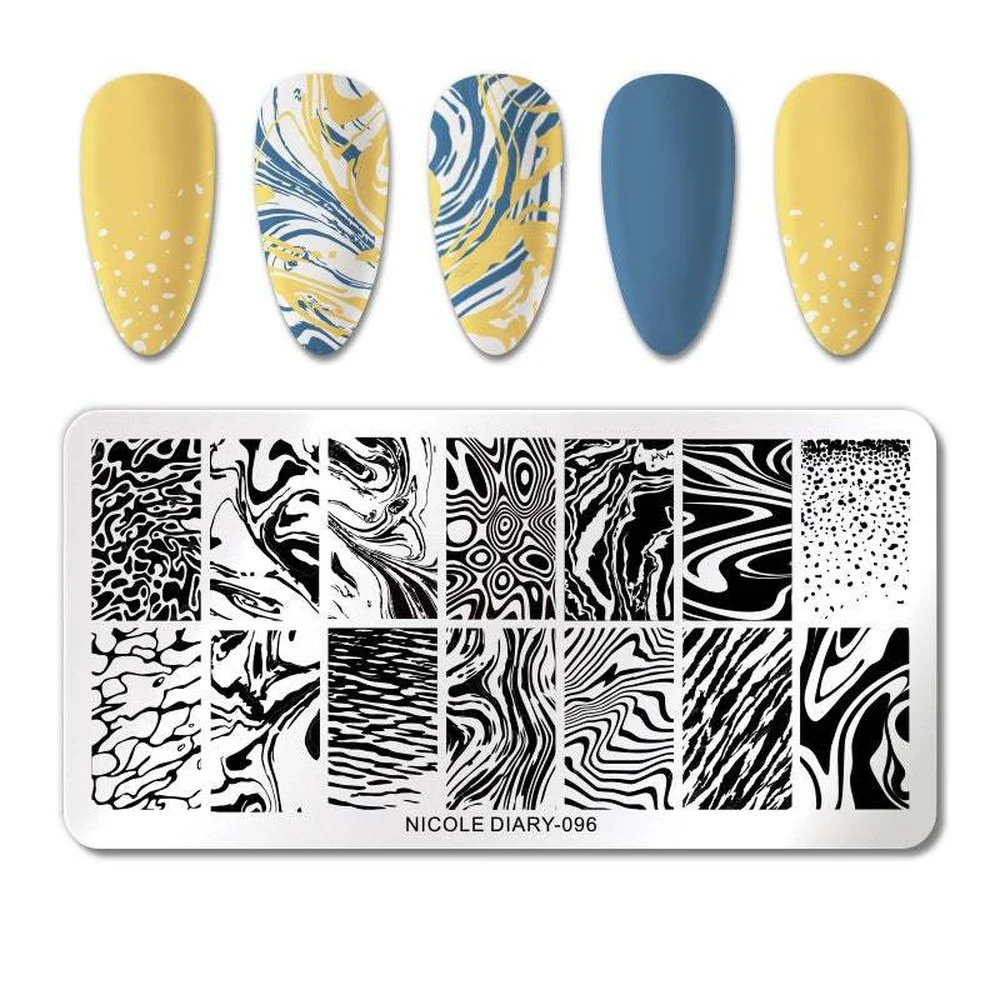 Nicole Diary Marble Stamping Plate ND096