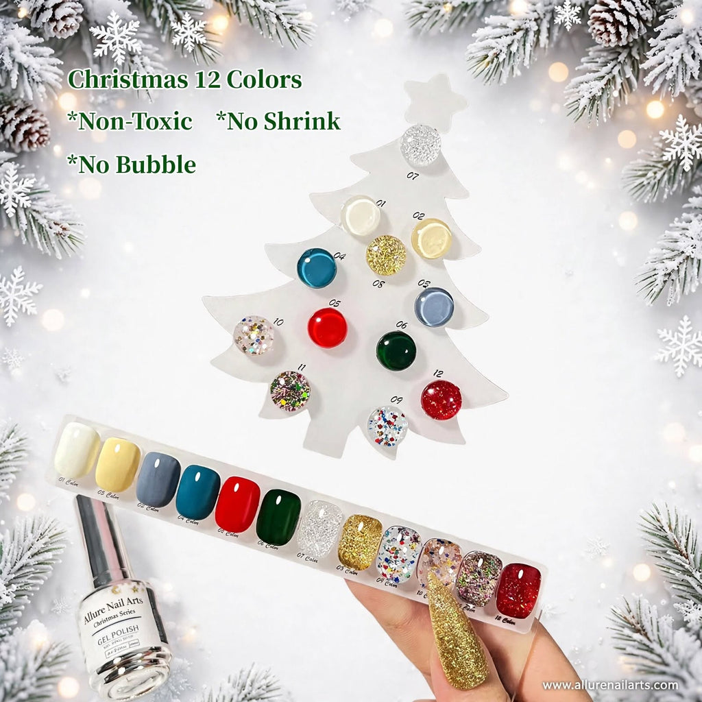 Christmas 12 Colours Vendeeni Gel Polish Set