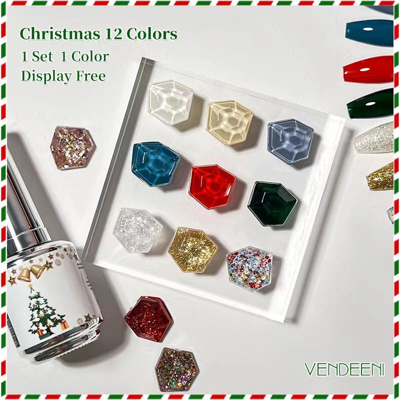 Christmas 12 Colours Vendeeni Gel Polish Set