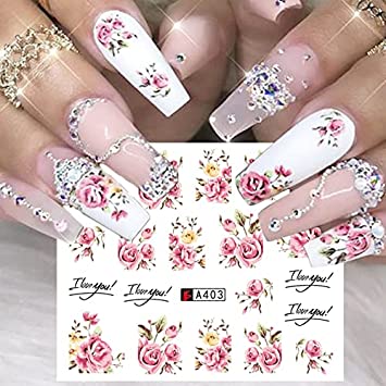 Flower Nail Decal A403