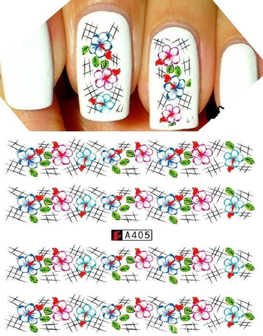 Flower Nail Decal A405
