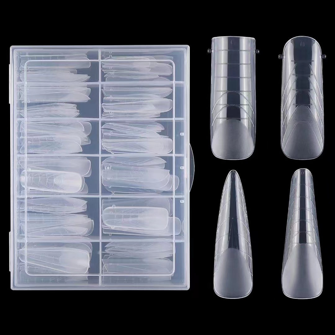 Reusable Nail Dual Forms 96pcs and Mix French Silicon Stickers