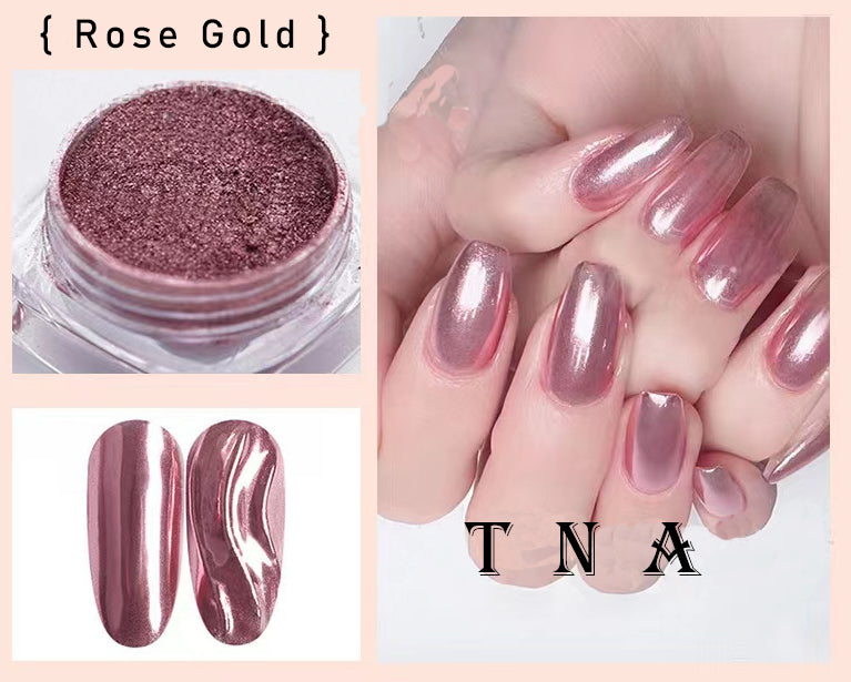 Rose Gold Nail Chrome Powder