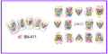 Animal Watercolor Abstract Lines Nail Decal BN411