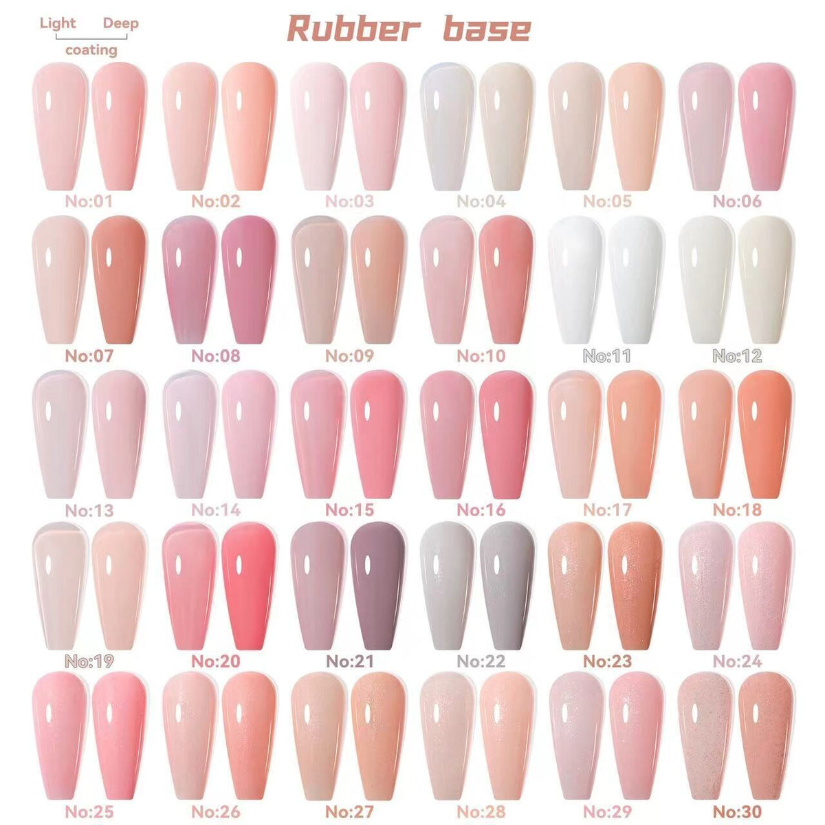 AS Gel Polish Rubber Base 6pcs