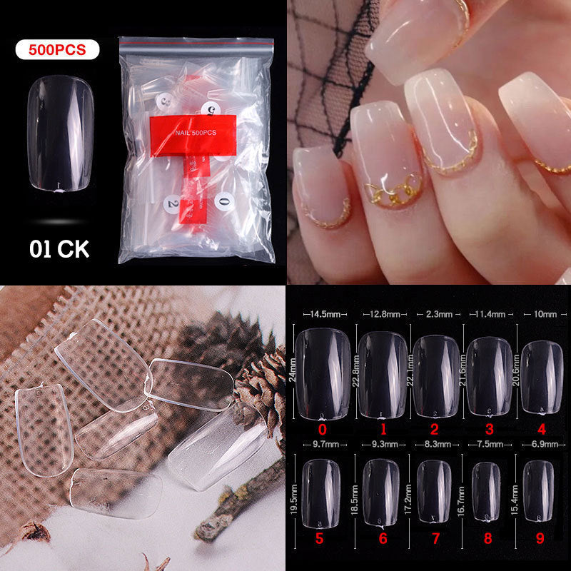 01# Square Nail Tips ( 500pcs Packet )
