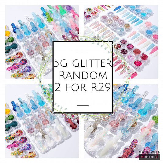 2x Nail Art Glitters