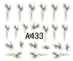 Floral Geometric Nail Decal Range A433-444