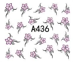 Floral Geometric Nail Decal Range A433-444