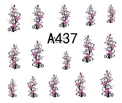 Floral Geometric Nail Decal Range A433-444