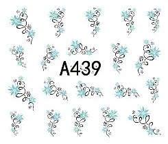 Floral Geometric Nail Decal Range A433-444