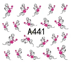 Floral Geometric Nail Decal Range A433-444