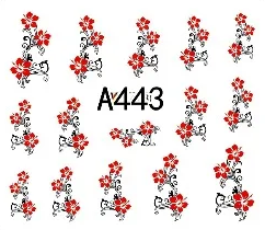 Floral Geometric Nail Decal Range A433-444