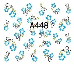 Floral Geometric Nail Decal Range A445-456