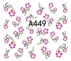 Floral Geometric Nail Decal Range A445-456