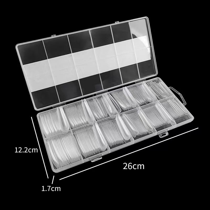 3XL 240pcs Extra Long Clear Full Cover Artificial False Nails