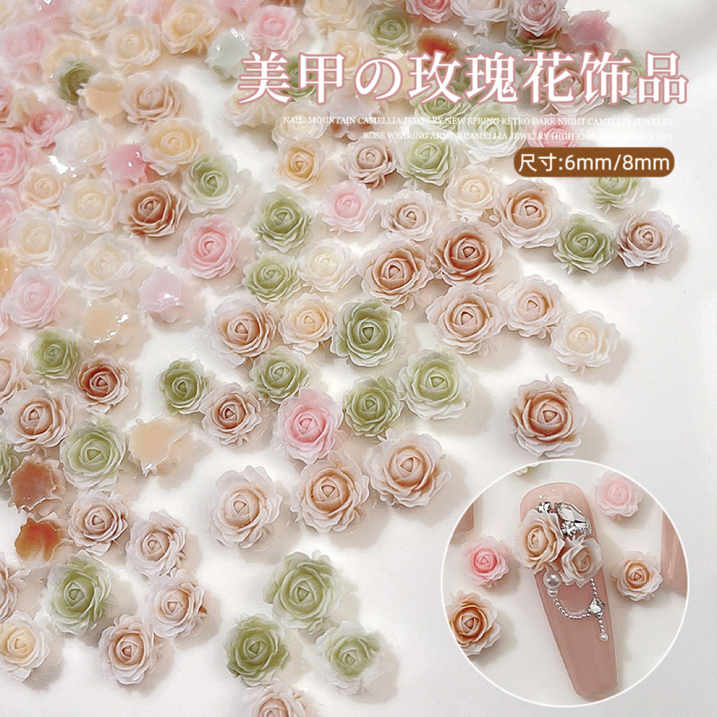 Roses Resin 3d Nail Art 10pcs