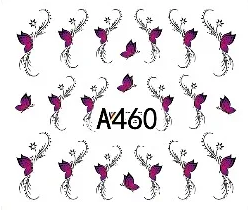 Floral Geometric Nail Decal Range A457-468