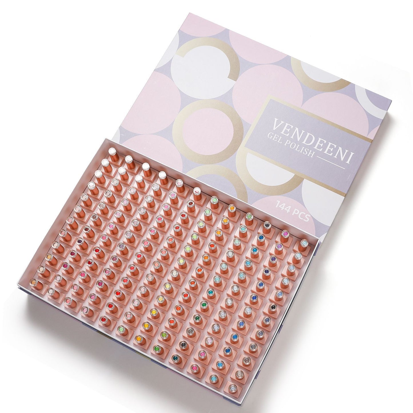 Vendeeni 144 colors Gel Polish set with a color chart