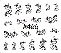 Floral Geometric Nail Decal Range A457-468
