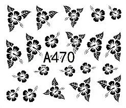 Floral Geometric Nail Decal Range A469-480