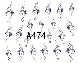 Floral Geometric Nail Decal Range A469-480