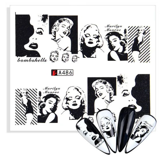 Fashion Nail Decal Range A481-490