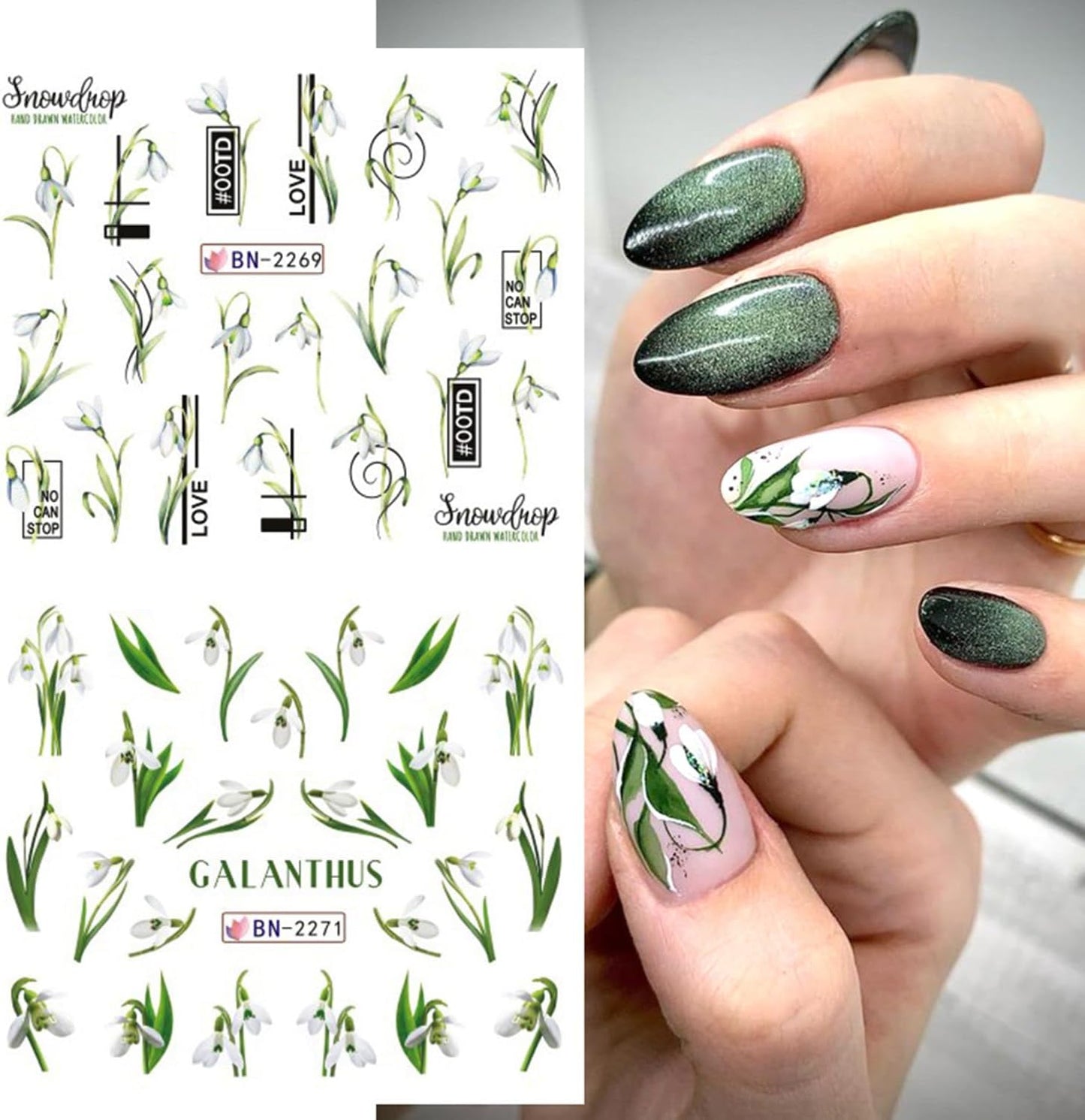 Tulip Lilly Floral Nail art decal
