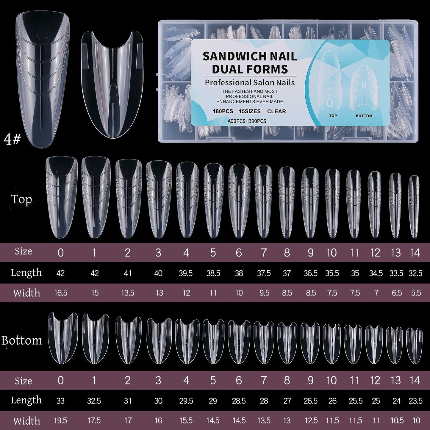 Sandwich Nail Dual Form 180pcs