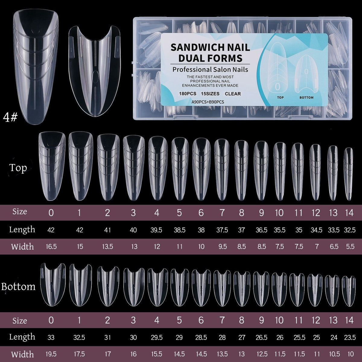 Sandwich Nail Dual Form 180pcs 5 for R499