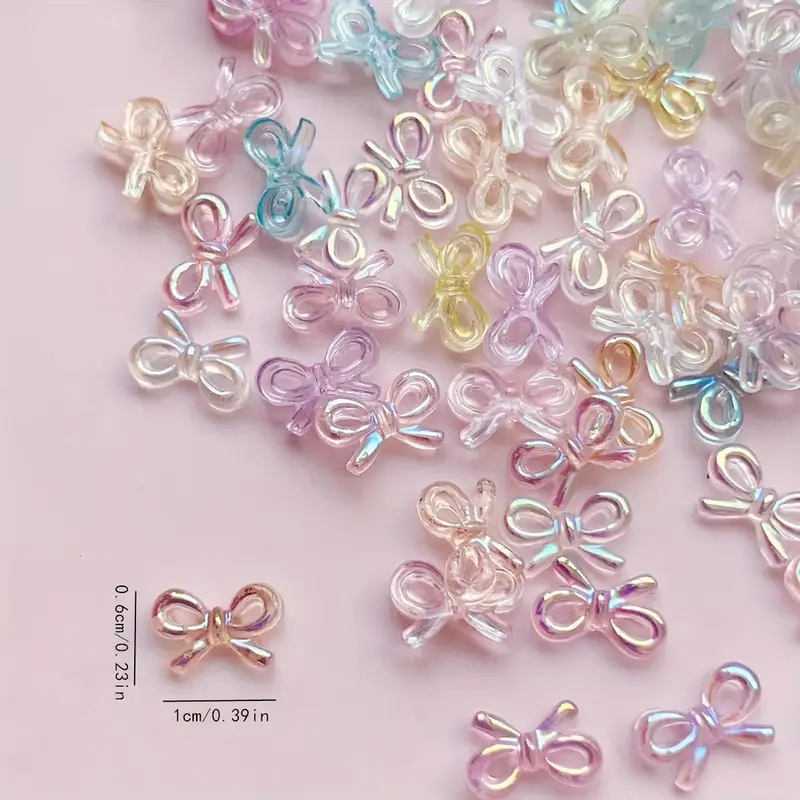 Bow Resin Nail Art Decoration 10 pcs
