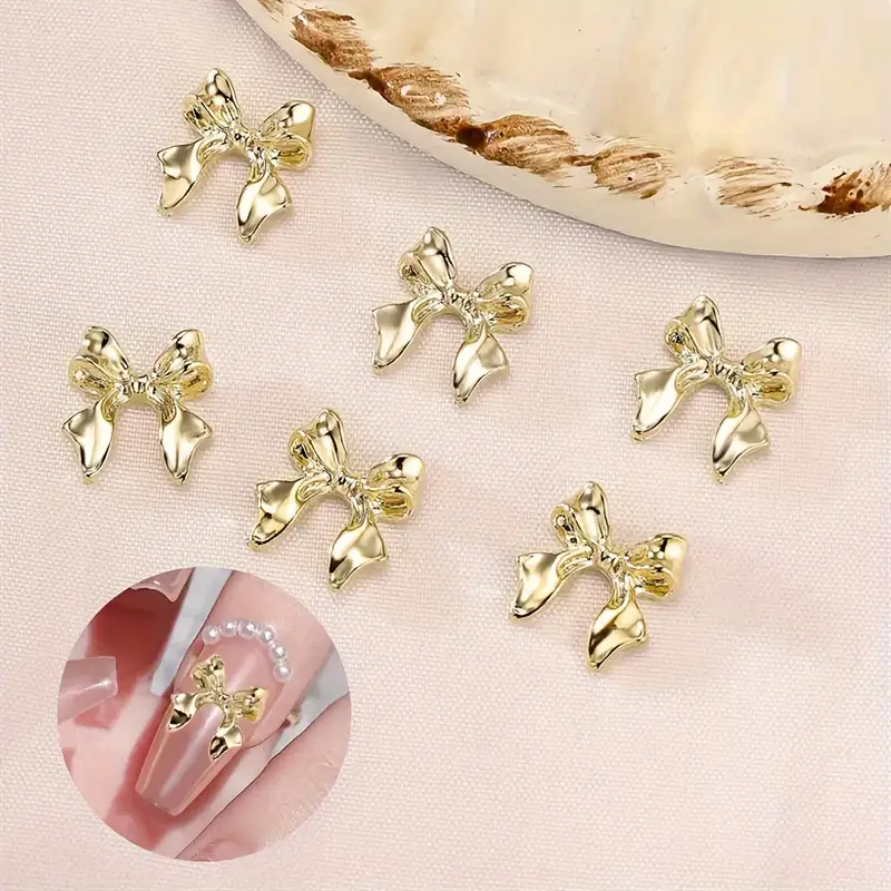Bow Resin Alloy Nail Art Decoration 5 pcs