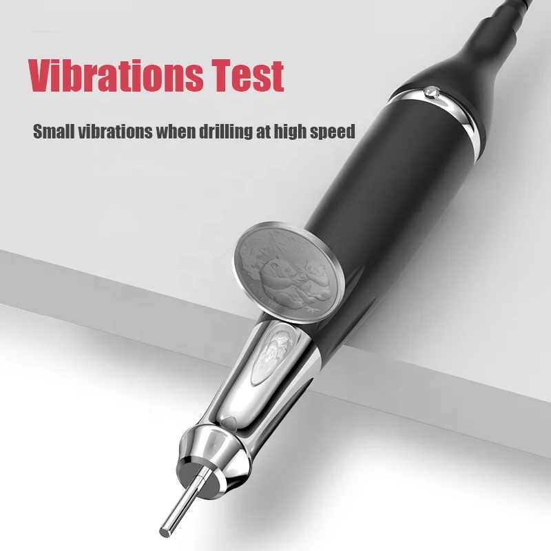 Black Brushless Portable Rechargeable Cordless Nail Drill Machine