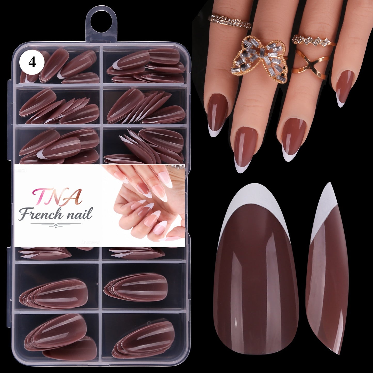Press On French Tips 120pcs