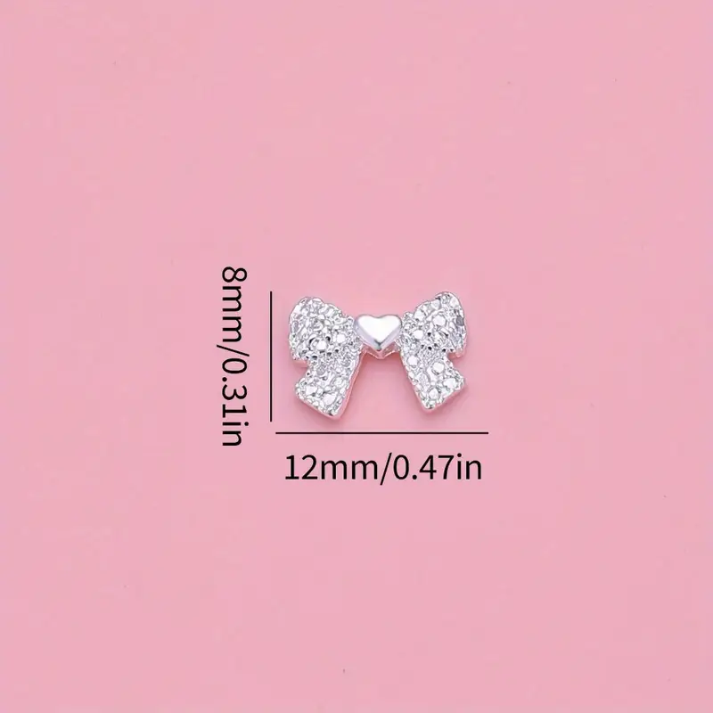 Bow Resin Alloy Nail Art Decoration 5 pcs