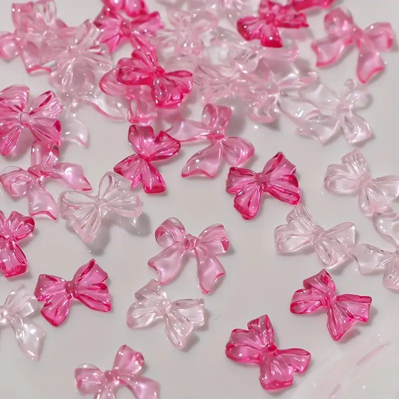 Bow Resin Nail Art Decoration 10 pcs