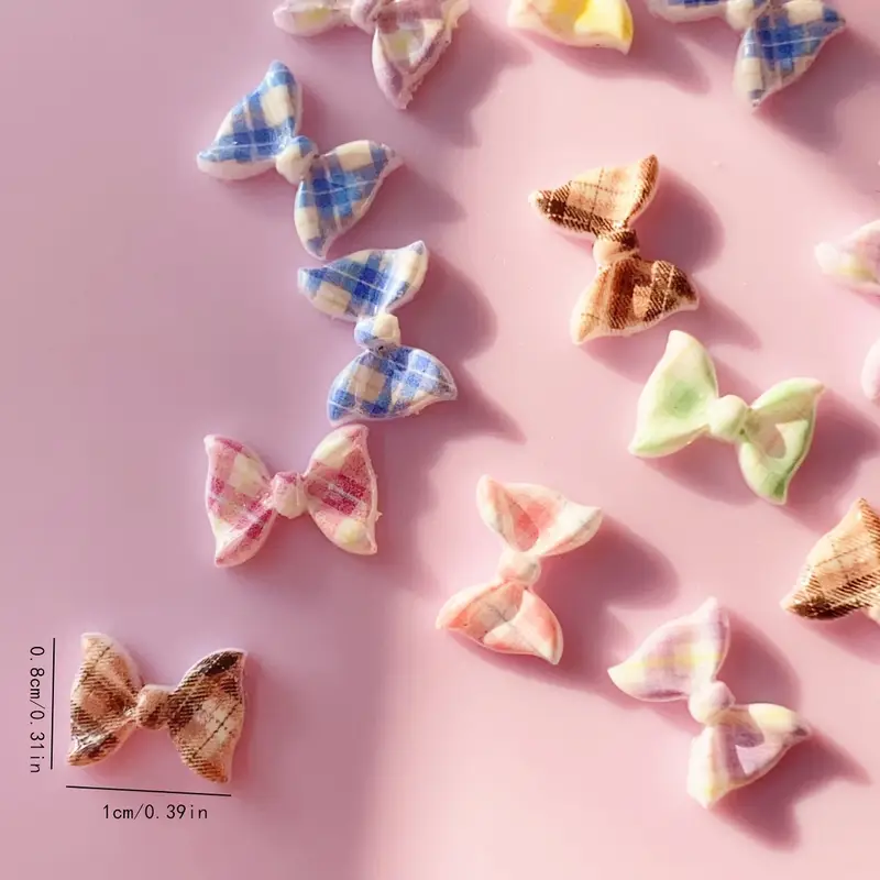 Bow Resin Nail Art Decoration 10 pcs