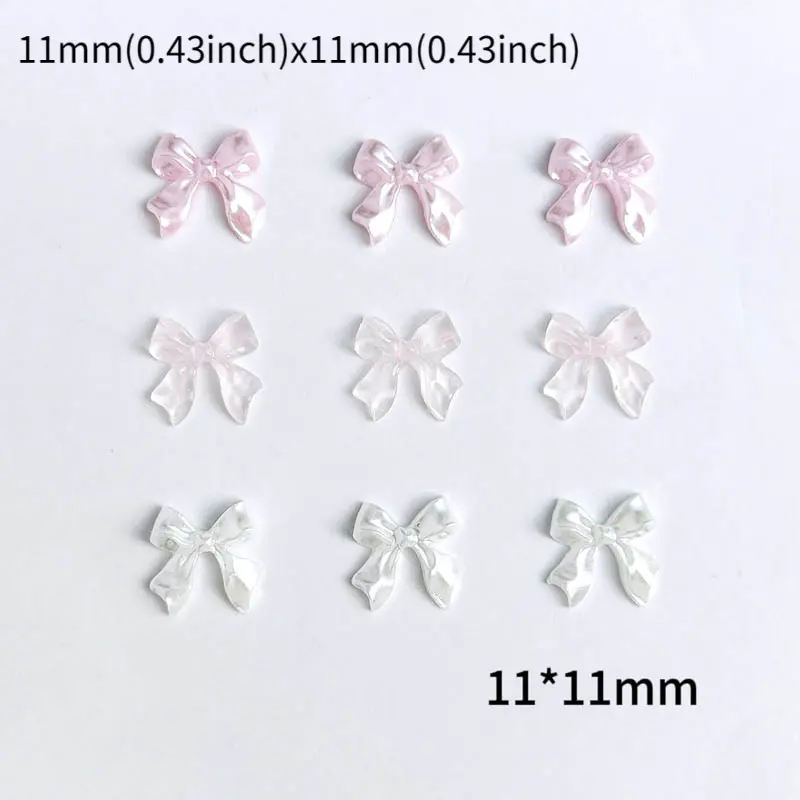 Bow Resin Nail Art Decoration 2pcs