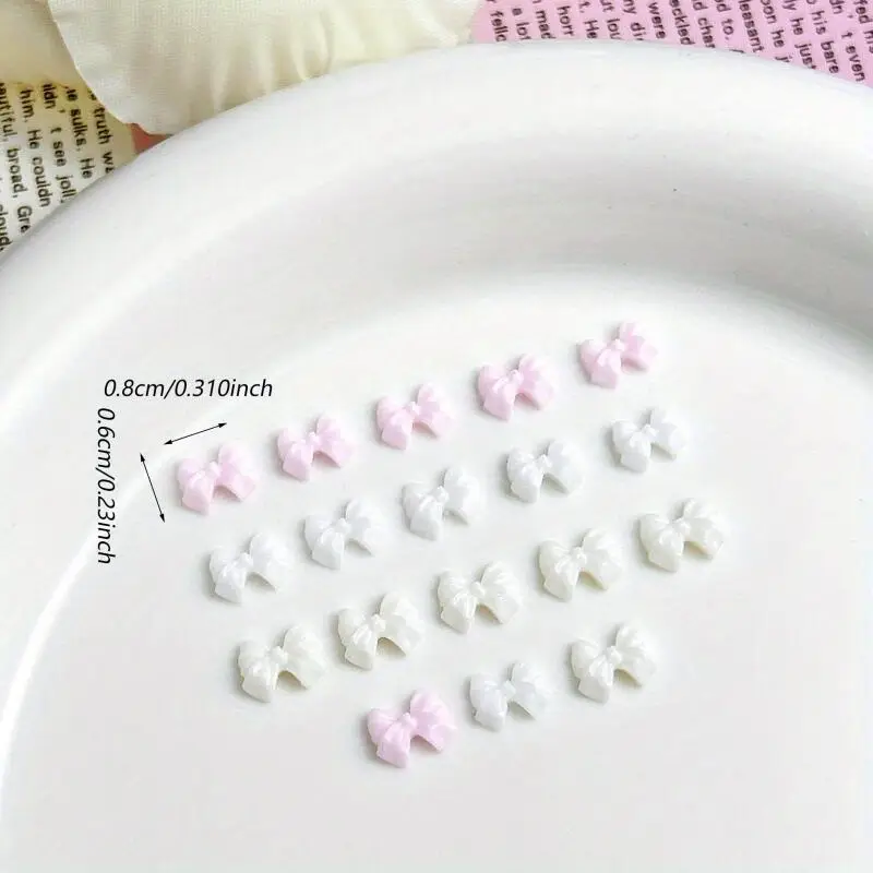 Bow Resin Nail Art Decoration 10 pcs