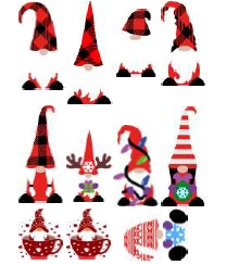 Gnome Christmas Nail Art Decal