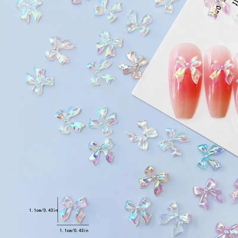 Bow Resin Nail Art Decoration 10 pcs