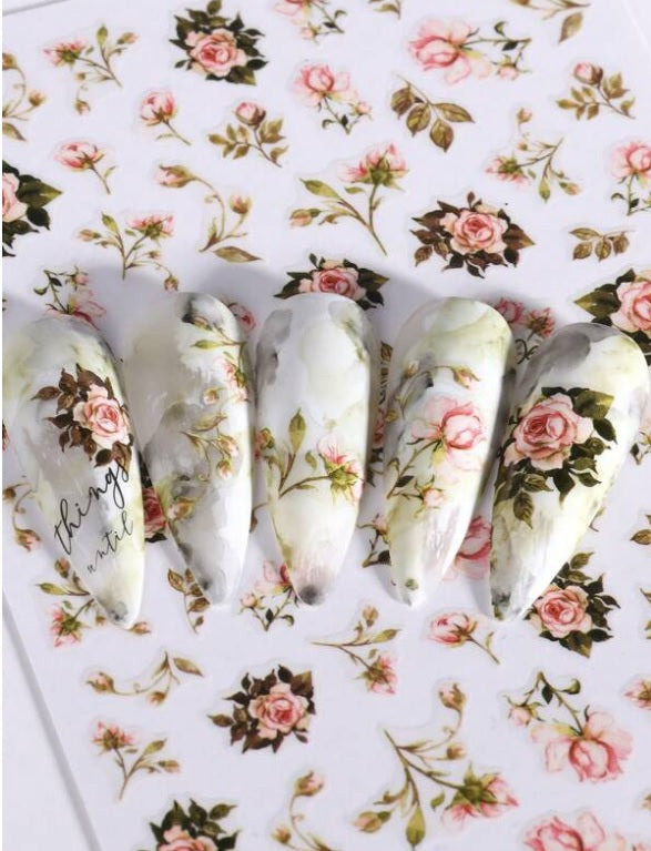 Flower Nail Sticker F675