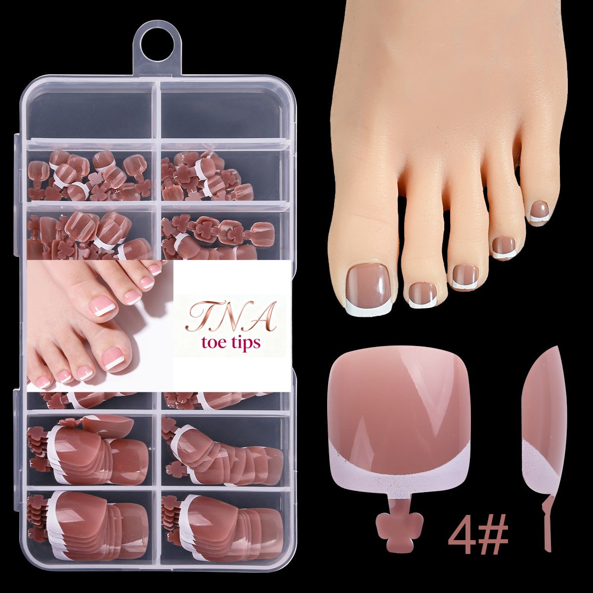 Press On French Toe Tips 120pcs