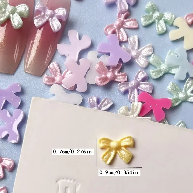 Bow Resin Nail Art Decoration 10 pcs