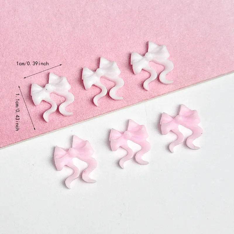 Bow Resin Nail Art Decoration 10 pcs