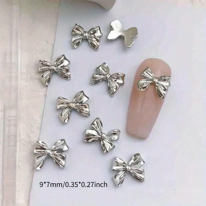 Bow Resin Alloy Nail Art Decoration 2pcs